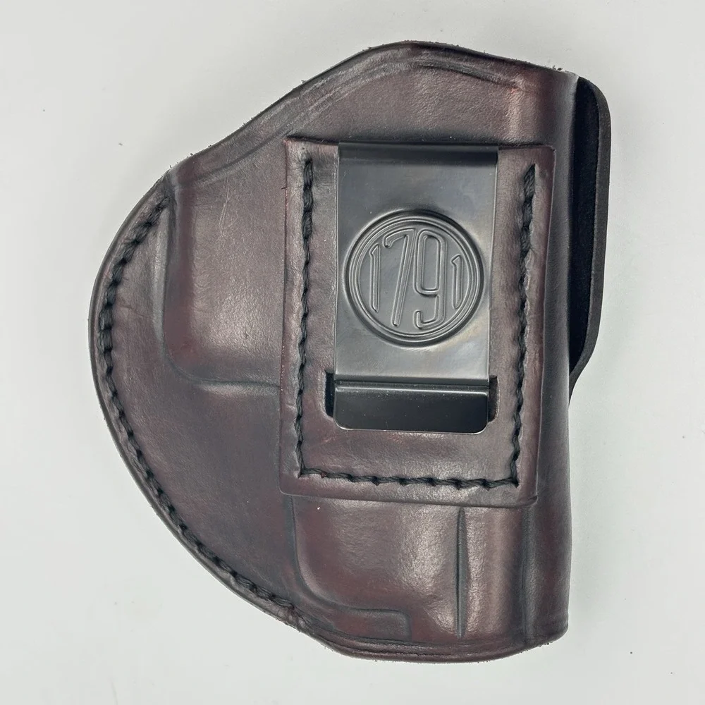 1791 Leather Holster 4-Way IWB OWB Right Hand Unknown Fit Size Dark Brown - Picture 4 of 12